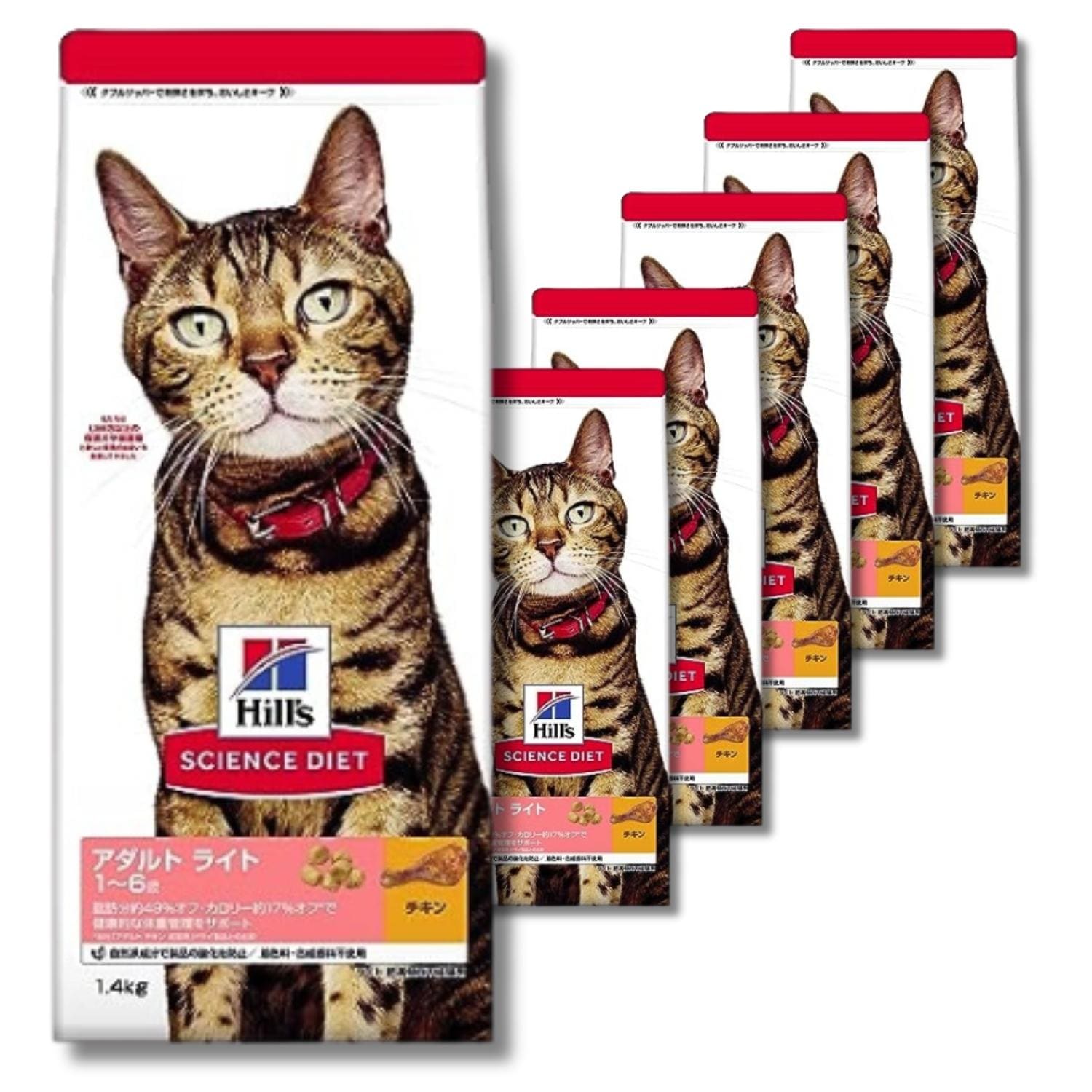 6個セット ヒルズ サイエンス・ダイエット 猫 ライト チキン 肥満傾向の成猫用