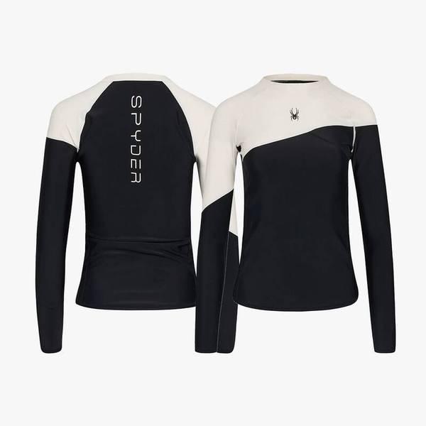 女性プロウェブカラーブロックラッシュガードSPHMCNRL271WBLK 709835