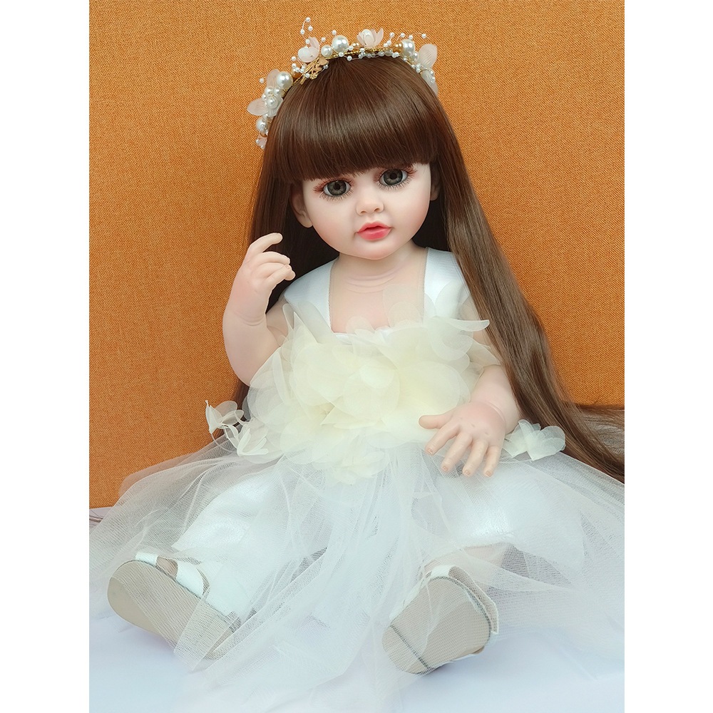 55cm ソフトシリコンシミュレーションベビードール ラプンツェル コンパニオンおもちゃ ベビー服 誕生日プレゼント 6,446円