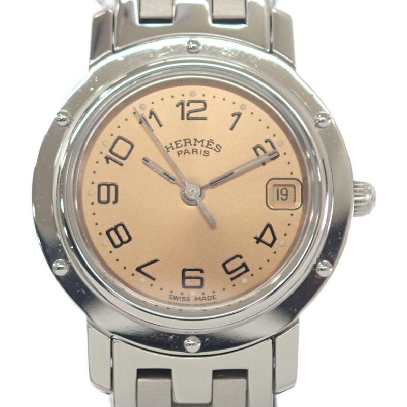 クリッパー CL4.210 腕時計 ステンレススチール クオーツ ピンク文字盤 レディース 人気 定番 ギフト【ABランク】