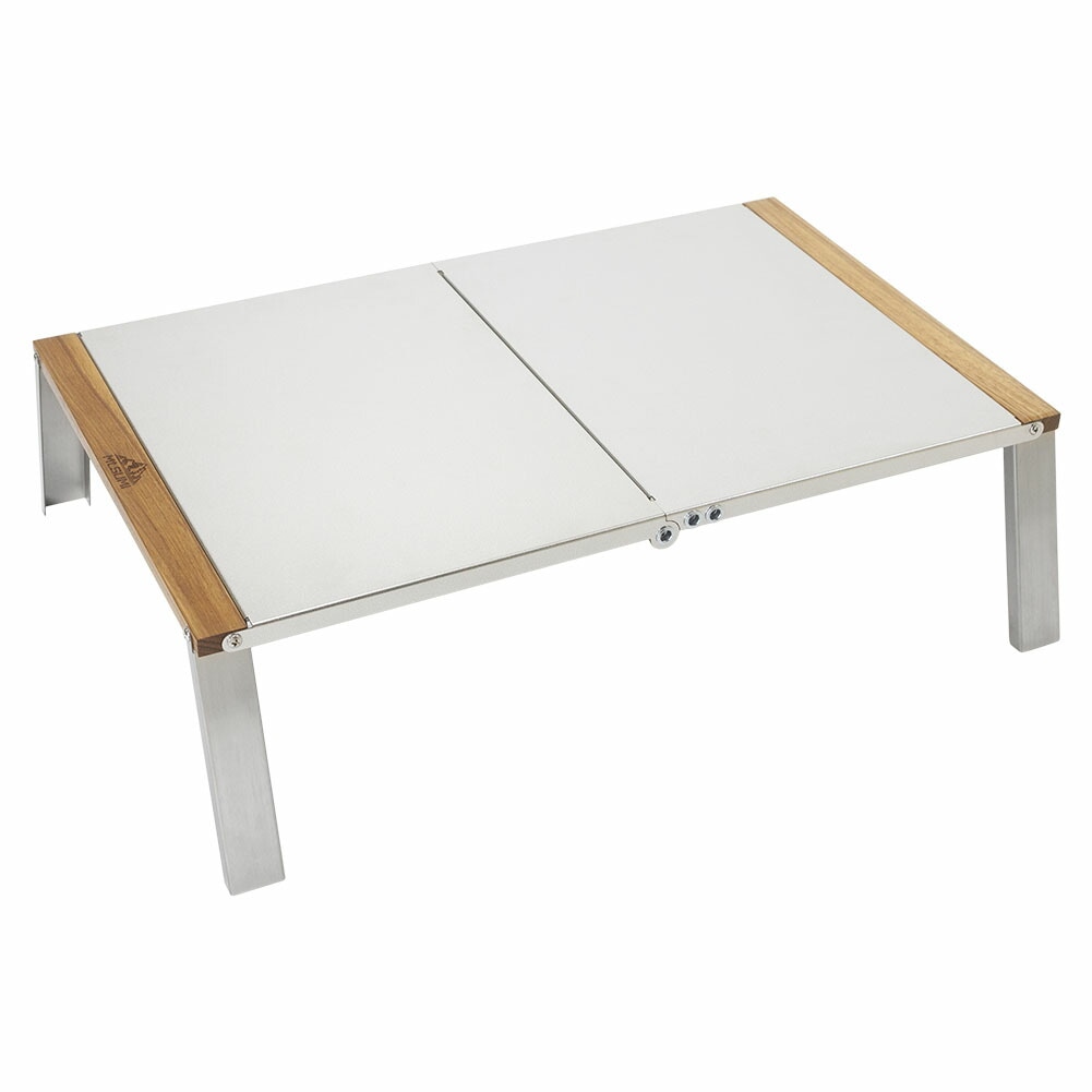 焚き火サイドタフテーブル レギュラー アウトドア キャンプ テーブル 折りたたみ 収納 ステンレス