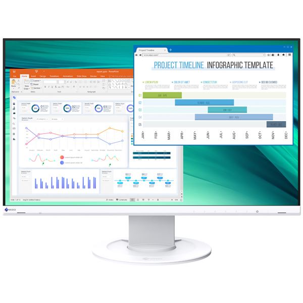 EIZO 60.5cm（23.8）型カラー液晶モニター FlexScan EV2460 ホワイト EV2460-WT