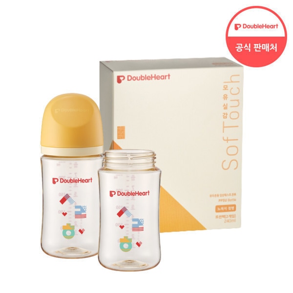 第3世代 PPSU ハングル 240ml ツインパック(哺乳瓶2本/おしゃぶり)