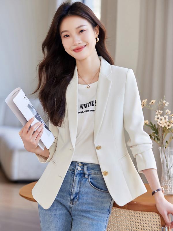 テーラード ジャケット レディース ファッション スーツ ジャケット ブレザー カジュアル スリム フィット 春秋 大人 女性 清楚 衣料品 面接 ビジネス カジュアル フォーマ 参観日 入学式 作業