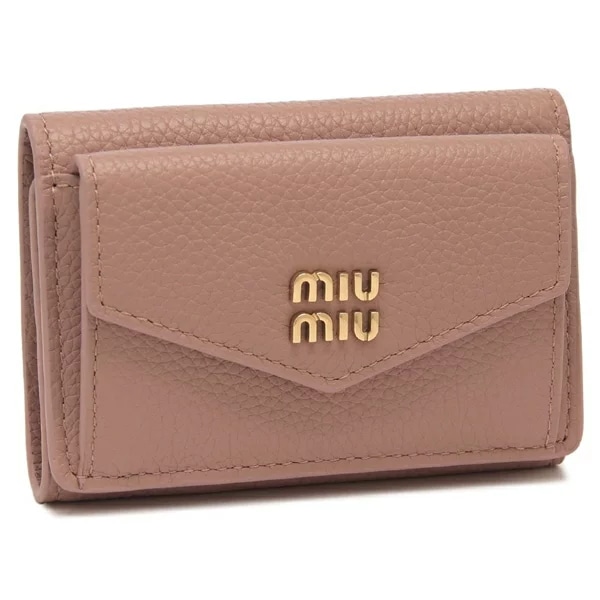 三つ折り財布 メタルロゴ ミニ財布 ピンク レディース MIU MIU 5MH021 ADT7 F0615 42,770円