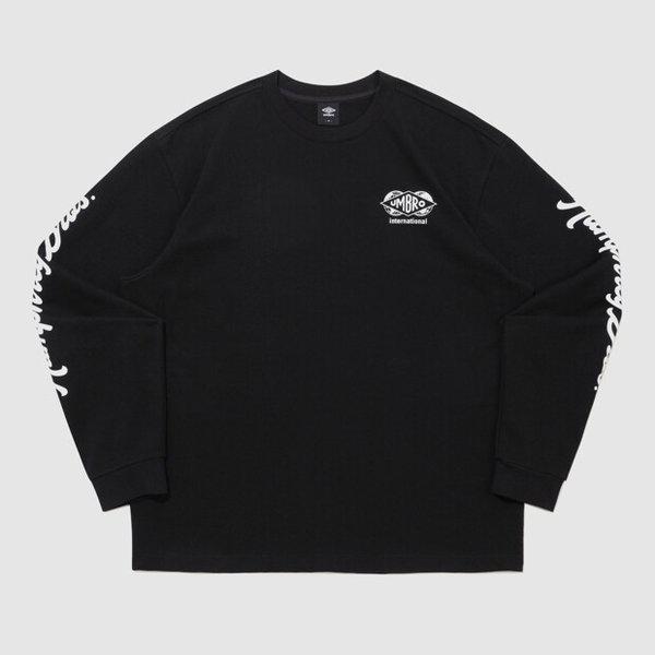 HBL ブリット カジュアル グラフィック 長袖 Tシャツ BLACK UR121CRL26 BLK0