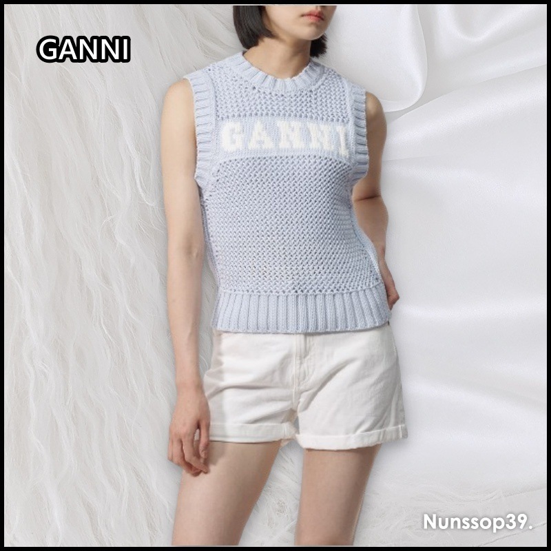 GANNI K2100 033 COTTON ROPE VEST