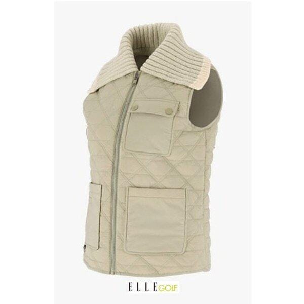 23 女性冬ニットダイヤモンドキルティング パディングベスト 6J81451-740_BP