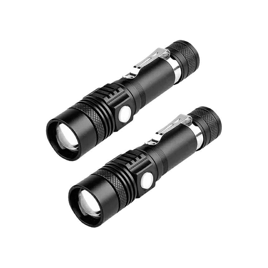 ハンディ LED ライト 2個 懐中電灯 災害 停電 強力 500ｍ 照射 コンパクト 作業