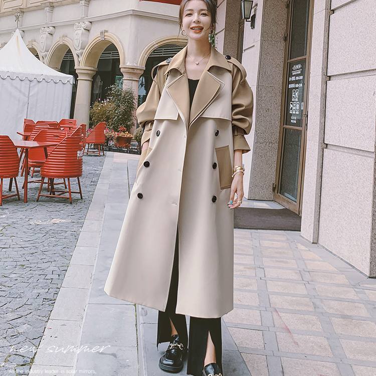 アウター コート 上着 ロングコート トレンチコート ロング ロング丈 袖あり 長袖 Vネック 襟付き ノッチラペル ショールカラー ワイド ポリエステル かわいい 大人可愛い きれいめ