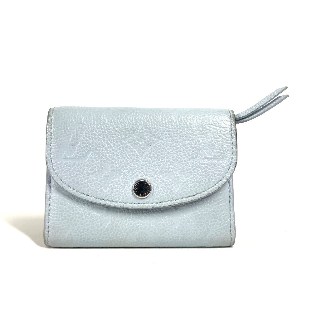 2つ折り財布 M83641 ポルトモネ・ロザリ モノグラムアンプラント コンパクトウォレット モノグラムアンプラントレザー ウォッシュドブルー ブルー