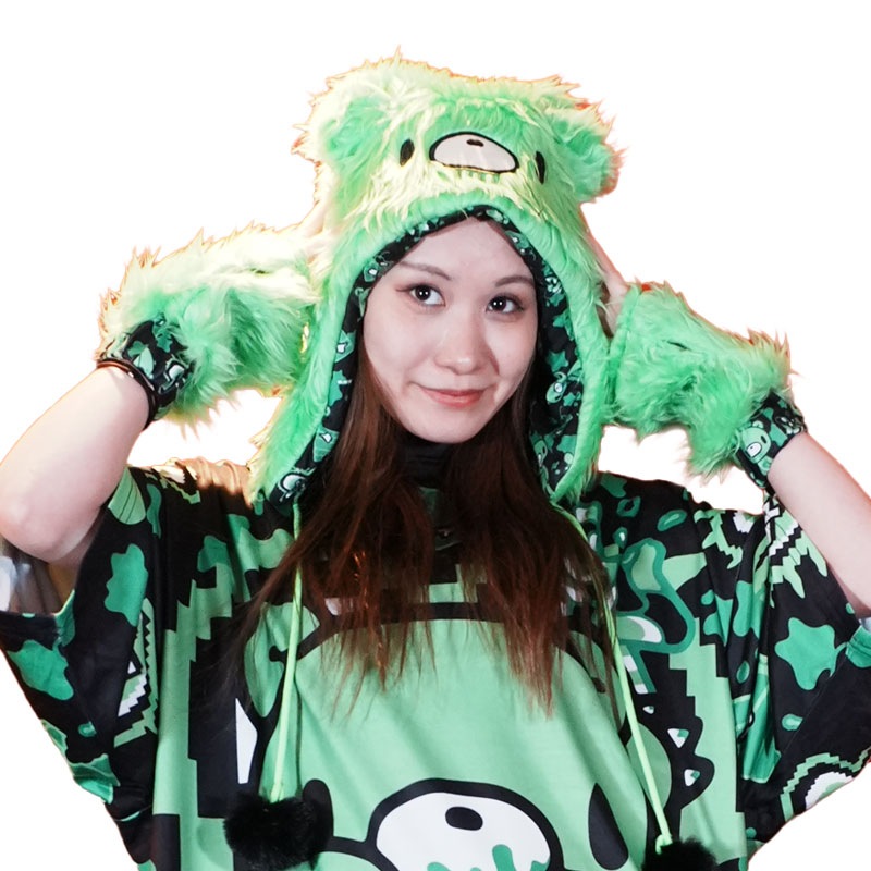 Gloomy x Sophie Powers Candy ハット 帽子 キャップ ファッション 原宿系 原宿 病みかわいい ブラック/グリーン jr-gsp-hat-05