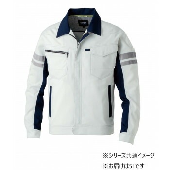 桑和 964 長袖ブルゾン（反射材付き） 5Lサイズ シルバーグレー（22） SOWA