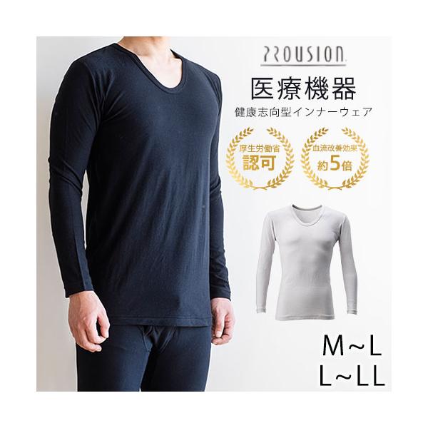 【着るだけで血行促進】インナーウェア メンズ 男性 インナー 長袖 肌着 M/L 肩こり解消 疲労回復 40代 50代 60代 プレゼント 父の日 敬