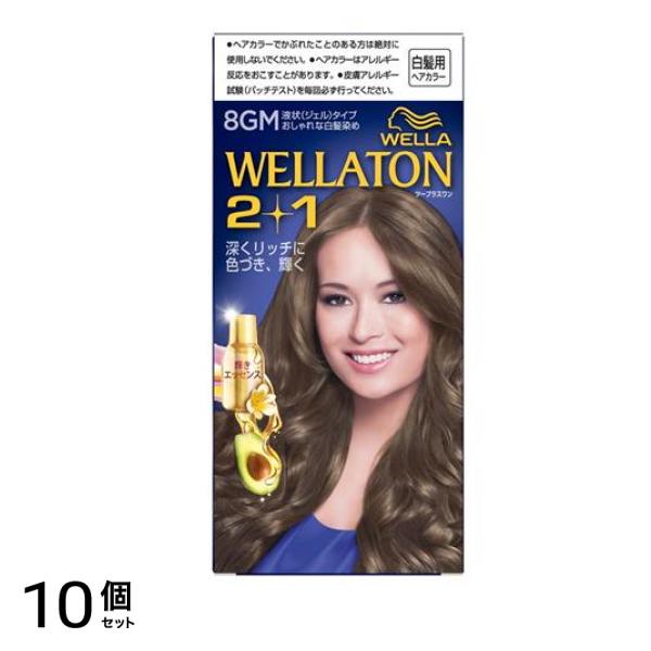 トーン2+1(ツープラスワン) 液状タイプ 8GM より明るいマットブラウン [A液43mL+B液86mL+エッセンス5.5mL] 1個 10個セット