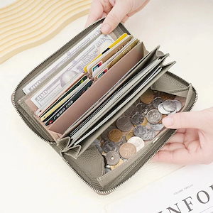 財布 長財布 レディース さいふ レディース長財布 本革 革 お財布 使いやすい 大容量 革財布 緑 黄色 紫 40代 50代 60代 70代 レディース財布