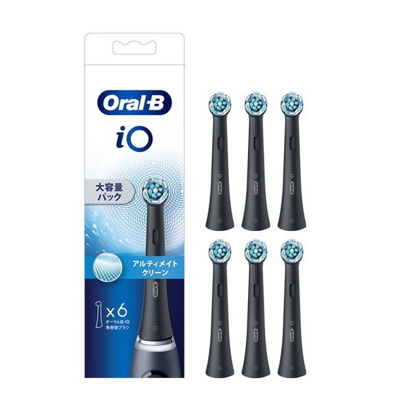 iORBCB-6EL ブラック オーラルB アルティメイトクリーンブラシ iOシリーズ 6本入り 替えブラシ