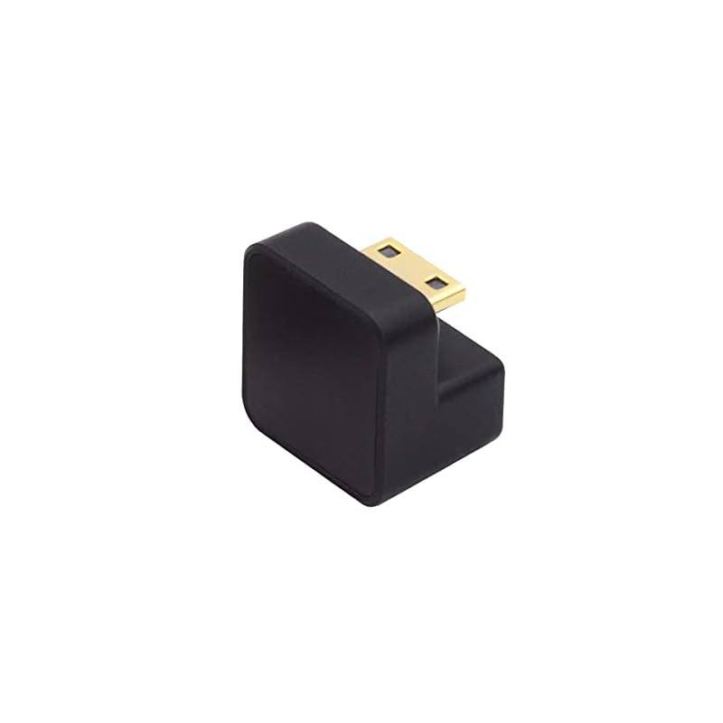 NFHK 360度下向き U字型 バックアングル ミニ HDMI 1.4 オス - HDMI メス 延長アダプター コンバーター