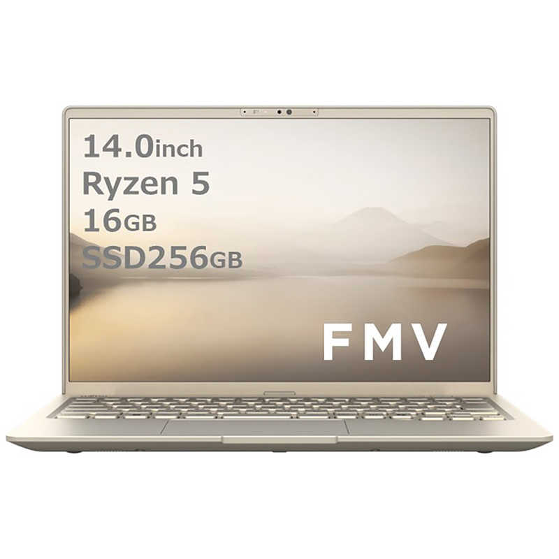 ノートパソコン FMV LIFEBOOK MH55/J3 [14型/Win11 Home/Ryzen 5/メモリ16GB/SSD256GB] ベージュゴールド　FMVM55J3G