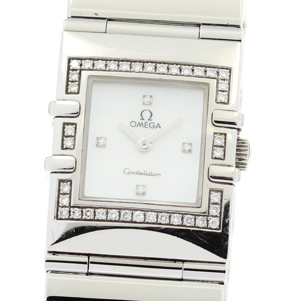 オメガ OMEGA 1528.76 コンステレーション カレ ダイヤベゼル 4Pダイヤ クォーツ レディース 保証書付き_870144【中古】