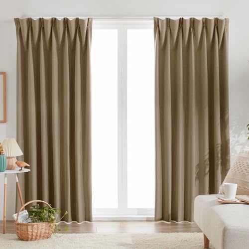 カーテン 遮光 1級 2枚セット 遮光カーテン ドレープカーテン 2枚組 ボンディング加工 タッセル付 アジャスターフック付き おしゃれ 安い 防音 断熱 保温 洗える 形状記憶 北欧 無地 (554