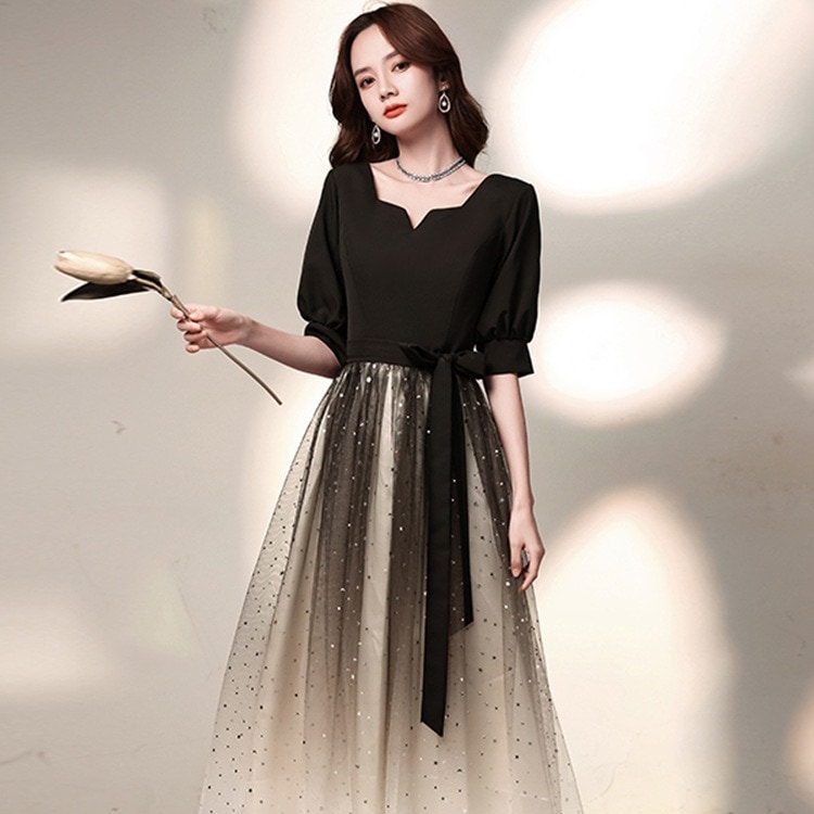 コーラスドレス2025ホスト服の気質合唱団パフォーマンス服女性大人の勾配スタイル