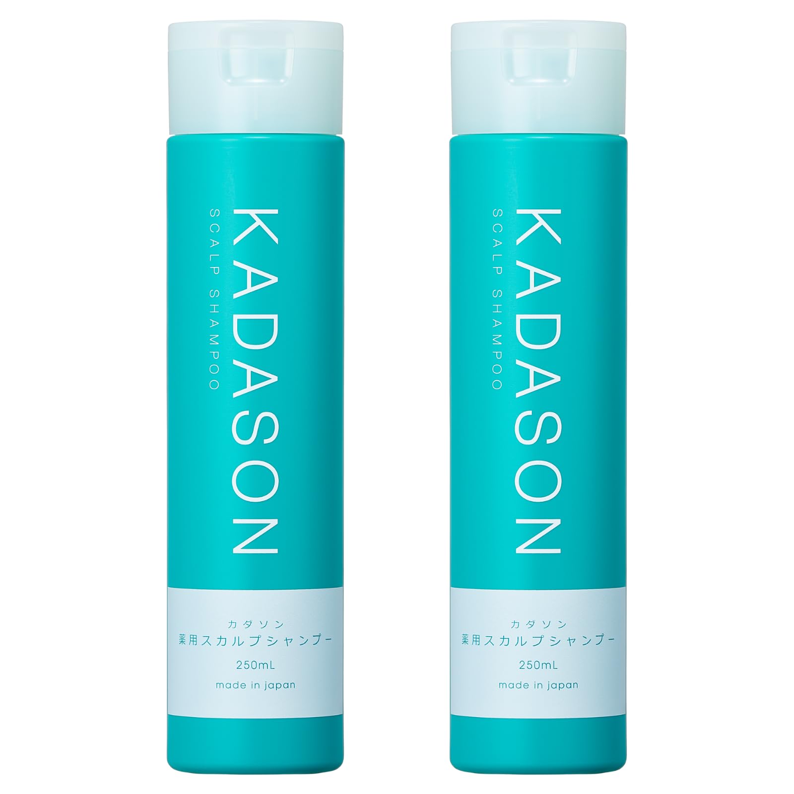 [ 医薬部外品 ] KADASON (カダソン) スカルプ シャンプー 2本セット (各250ml / 脂漏肌) オイリー肌 脂性肌 薬用シャンプー 天然由来成分 (日本製)