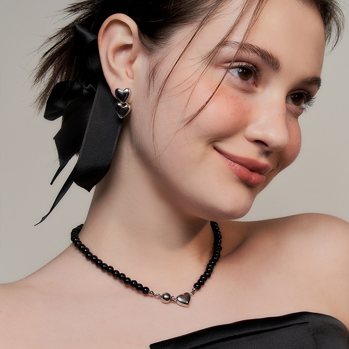 ビリー月着用magnetic heart necklace/韓国の人気ブランド 韓国正規品 韓国の人気商品 韓国ファッション 韓国ジュエリー デイリーアクセサリー SNSで人気 韓国ファッション 韓国