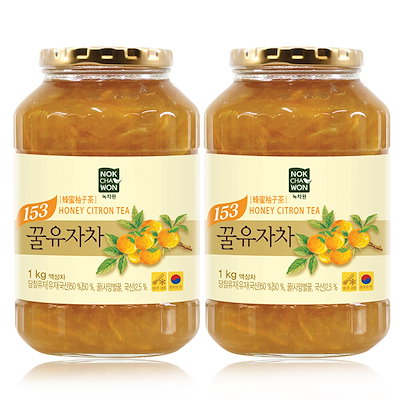 ＊ゆのちゃみ＊ Qoo10] ノクチャウォン [緑茶園]蜂蜜ゆず茶1KG + 1KG