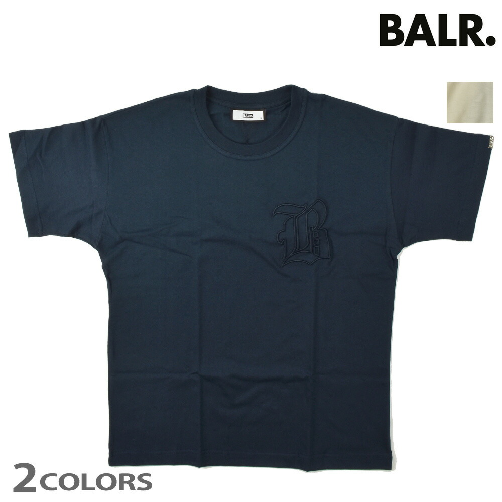 ボーラ― Tシャツ メンズ クルーネックTシャツ カットソー 半袖 ネイビー オフホワイト BALR. T-SHIRT【11121015】