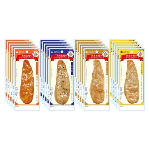 サラダチキン 常温 国産 ジューシーロースト 4種 各5本 合計20本