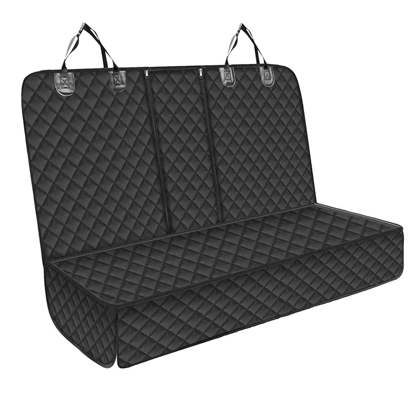 犬用カーシートカバー,防水,サイドフラップカバー付き,後部座席用,黒,コンバーチブル,100%
