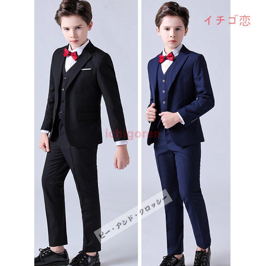 子供服 卒業式 男子 スーツ ジャケット 5点セット 卒服 男の子 高級 上品 プリーツスカート スクール 制服 発表会 七五三 110 140 170cm セットアップ 長袖