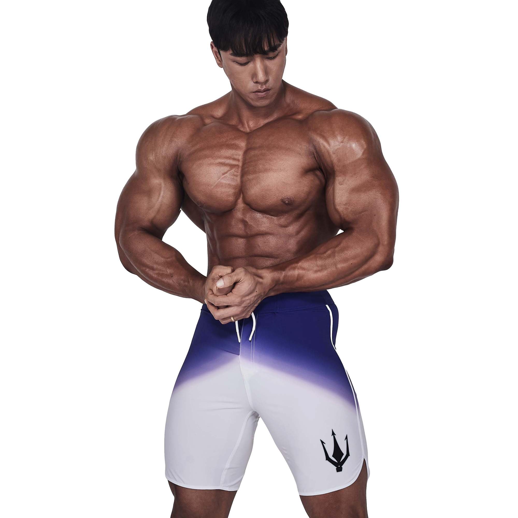 [FIED] ファイド 15インチ メンズフィジークボードショーツサーフパンツ IFBB NPC SSA (バイオレット) [並行輸入品]