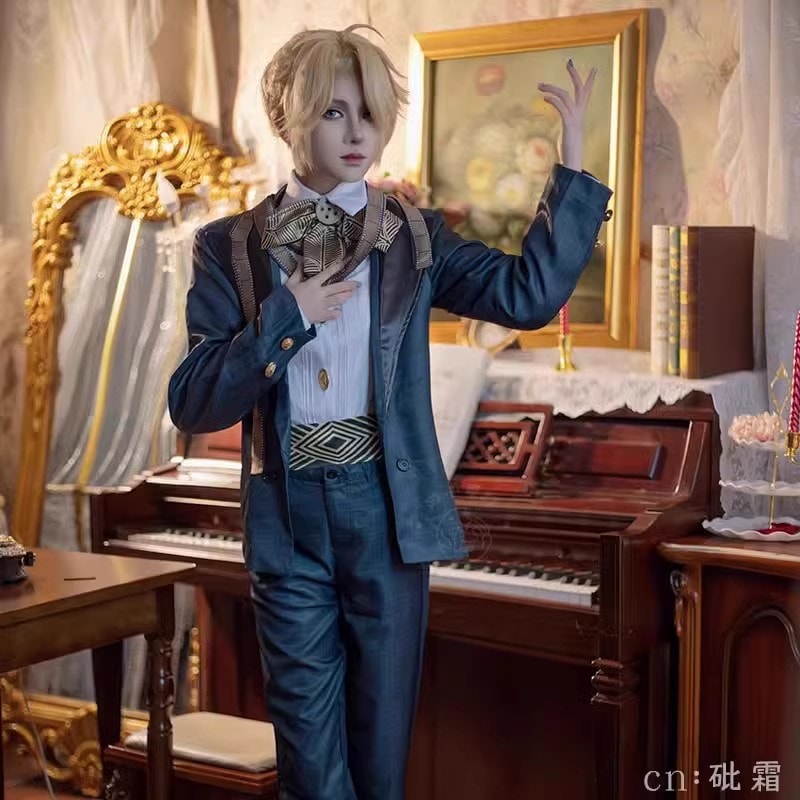 Monenjoy 第五人格　囚人 ルカ・バルサー　眼鏡＋耳飾り付　コラボ衣装 IdentityV コスプレ衣装　イベント　ハロウィン　クリスマス　周年祭　コスチューム