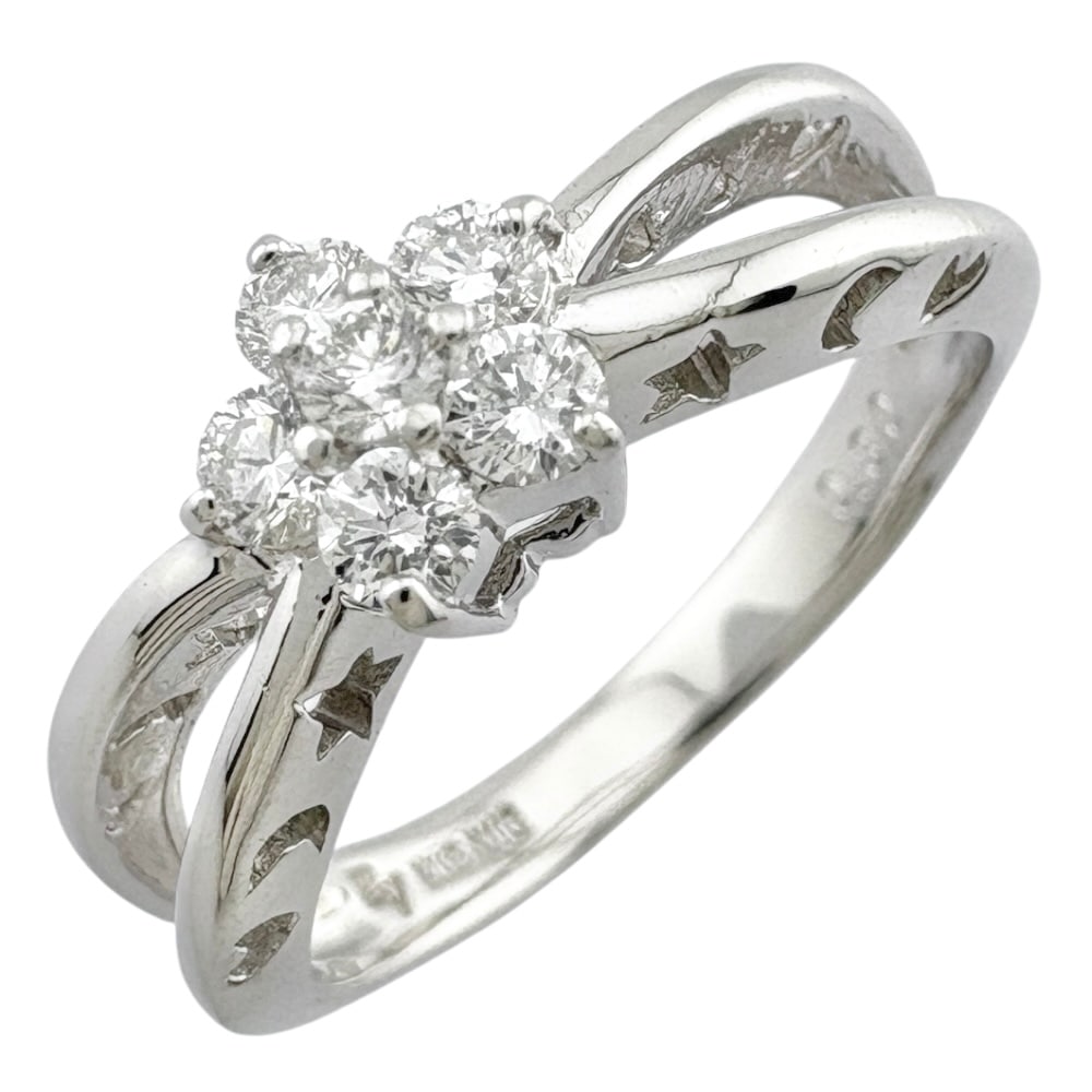 ポンテヴェキオ リング 指輪 12号 18金 K18ホワイトゴールド ダイヤモンド Ponte Vecchio 中古 美品