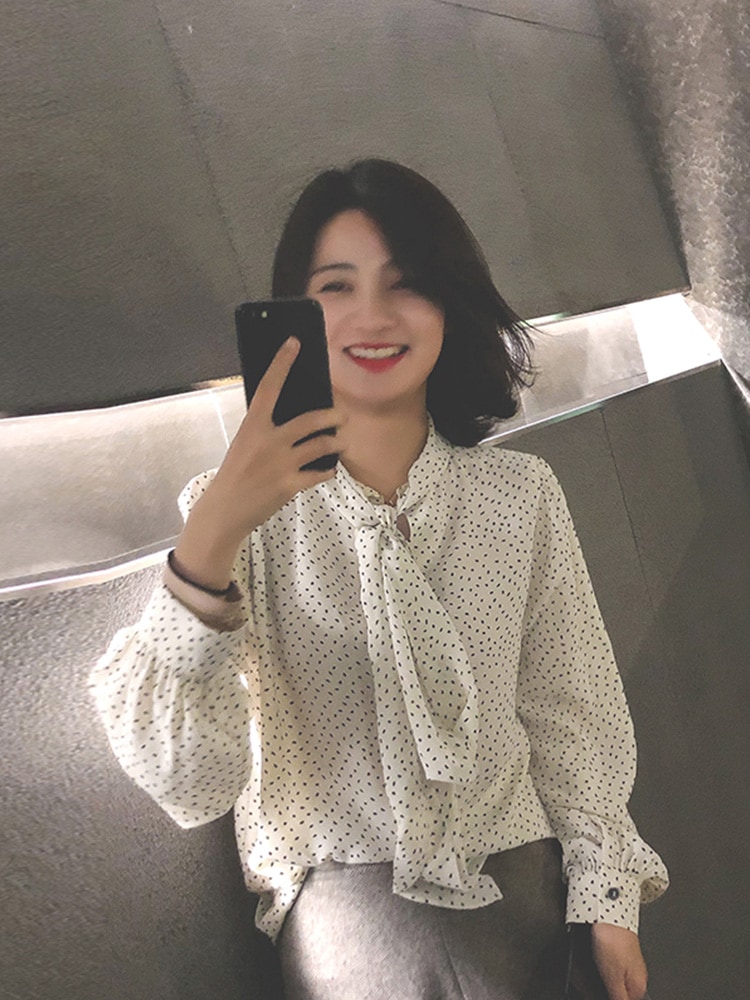 シャツ レディース ブラウス トップス カジュアル おしゃれ 長袖 春 秋 1982