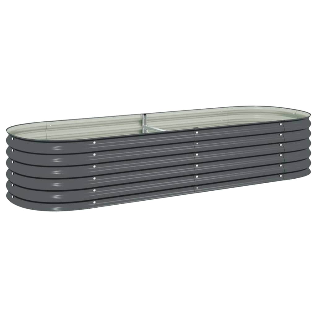 レイズドガーデンプランター 240x80x44cm 亜鉛メッキ鋼製 グレー 12,774円