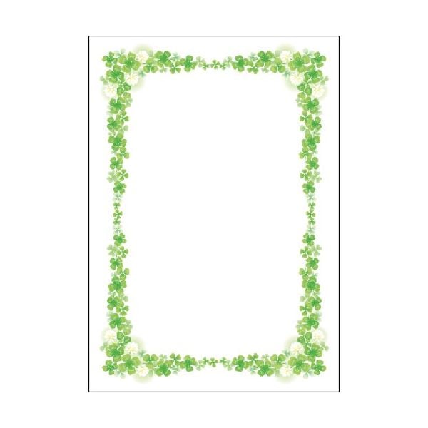 （まとめ） ササガワ 証書用紙 A4判 クローバー(×20セット)