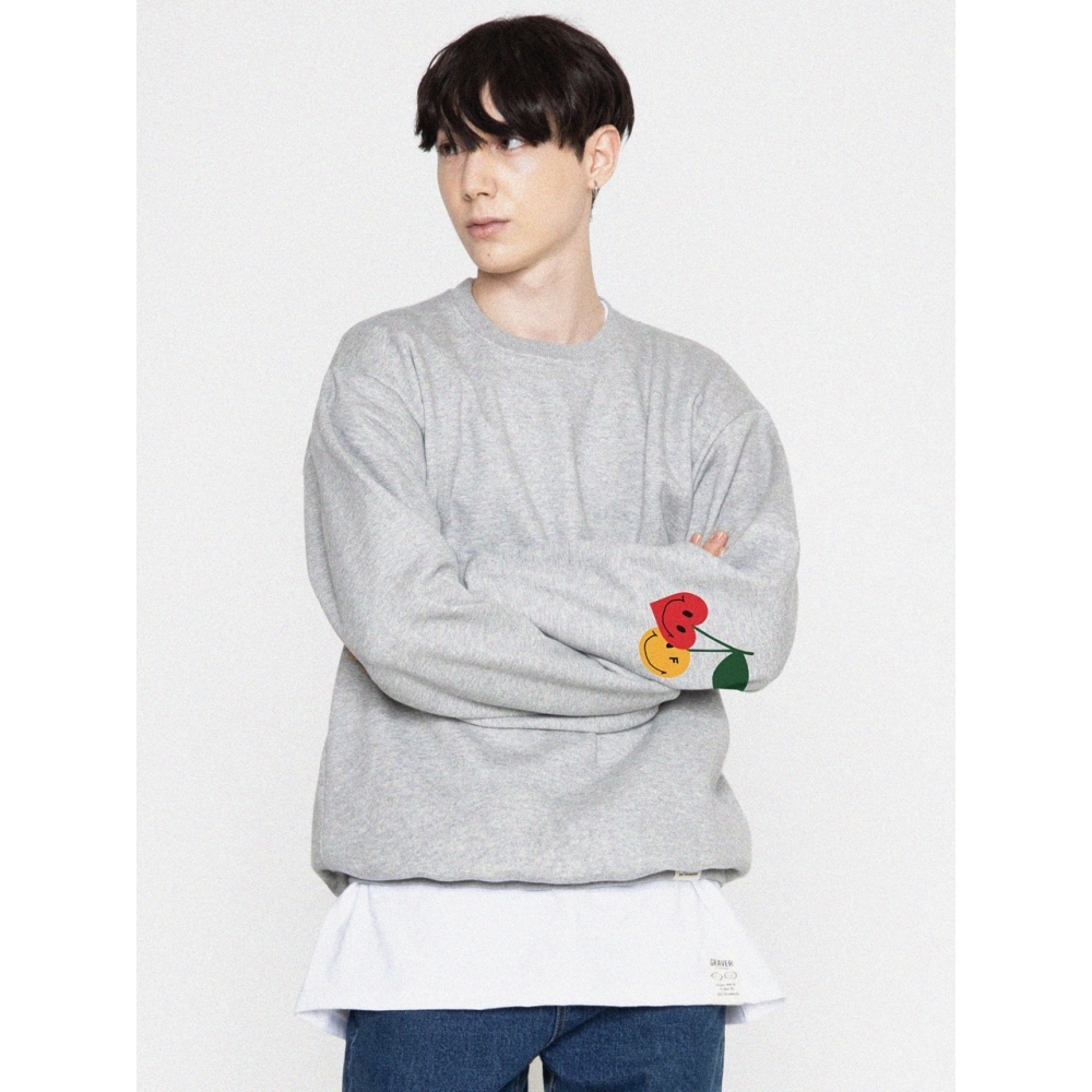 GRAVER エルボー チェリスマイル マンツーマン グレー