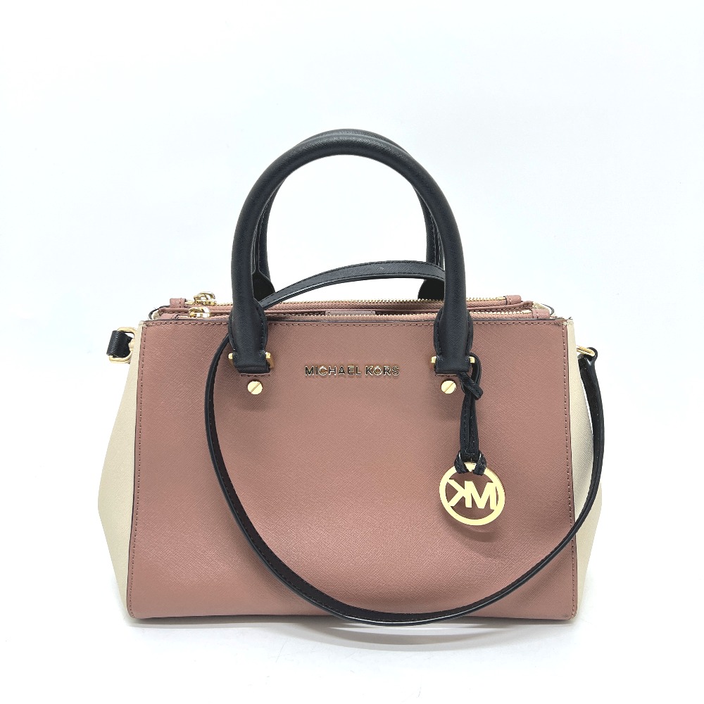 Michael Kors マイケルコース ハンドバッグ トリコロール ロゴ PVC ホワイト