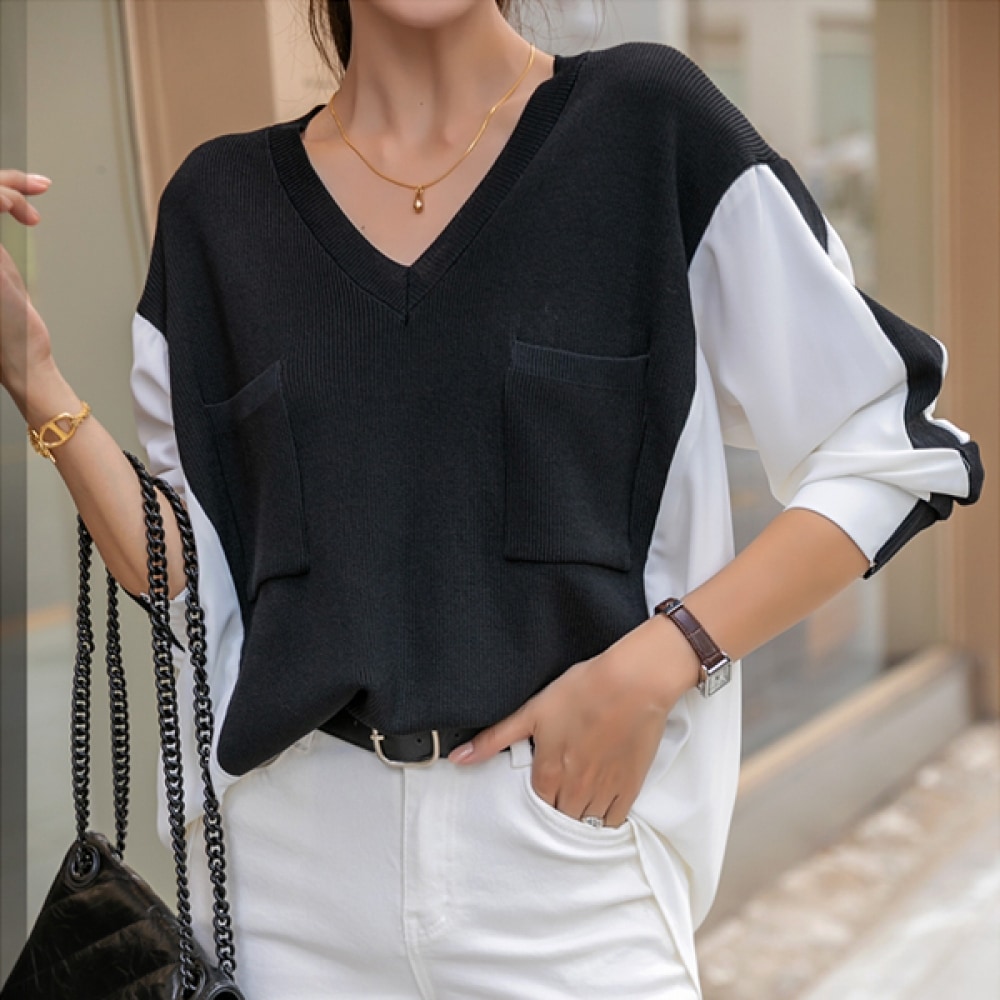 (NAK21) (55~88) リバースノーカットブラウス NK21-T-46