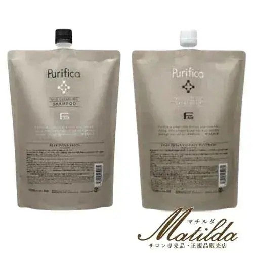 【２本セット】Fエイド プリフィカ シャンプー レフィル 800ml／トリートメント ディープモイス【Purifica】