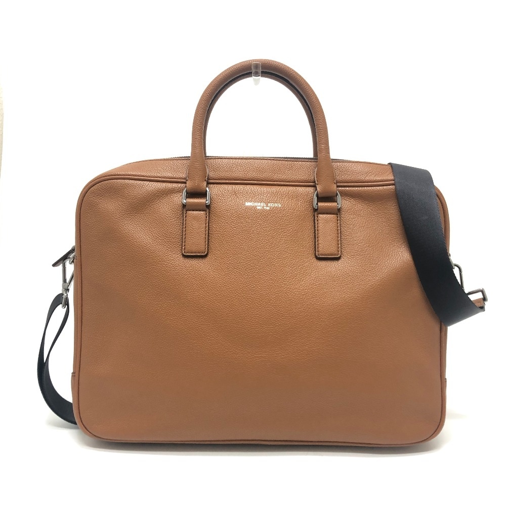 Michael Kors マイケルコース ビジネスバッグ ロゴ カバン 2WAY ブリーフケース 書類バッグ レザー ブラウン