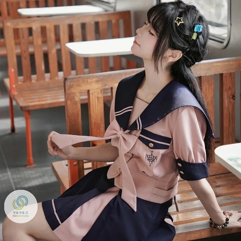 桜 JK制服 セット 学院風 JKユニフォーム セーラー服 コスプレ 体育祭 女子学生校服 スーツ 長袖/半袖 ロングスカート/ミニスカート 230%までに制限
