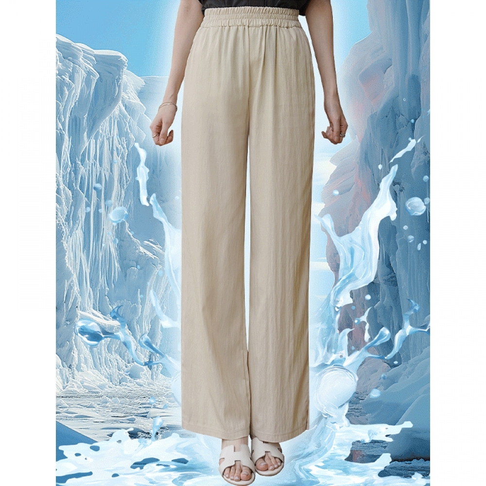 クリック＆ファニー クールスリムスリットバンディングワイドスラックス S,M,Lサイズ