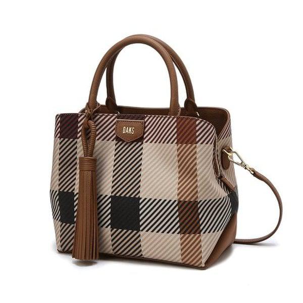 [25SS] DCBA5E682W2 [GREAT HOUSE CHECK PVC] ブラウン ビッグハウスチェック トートバッグ M