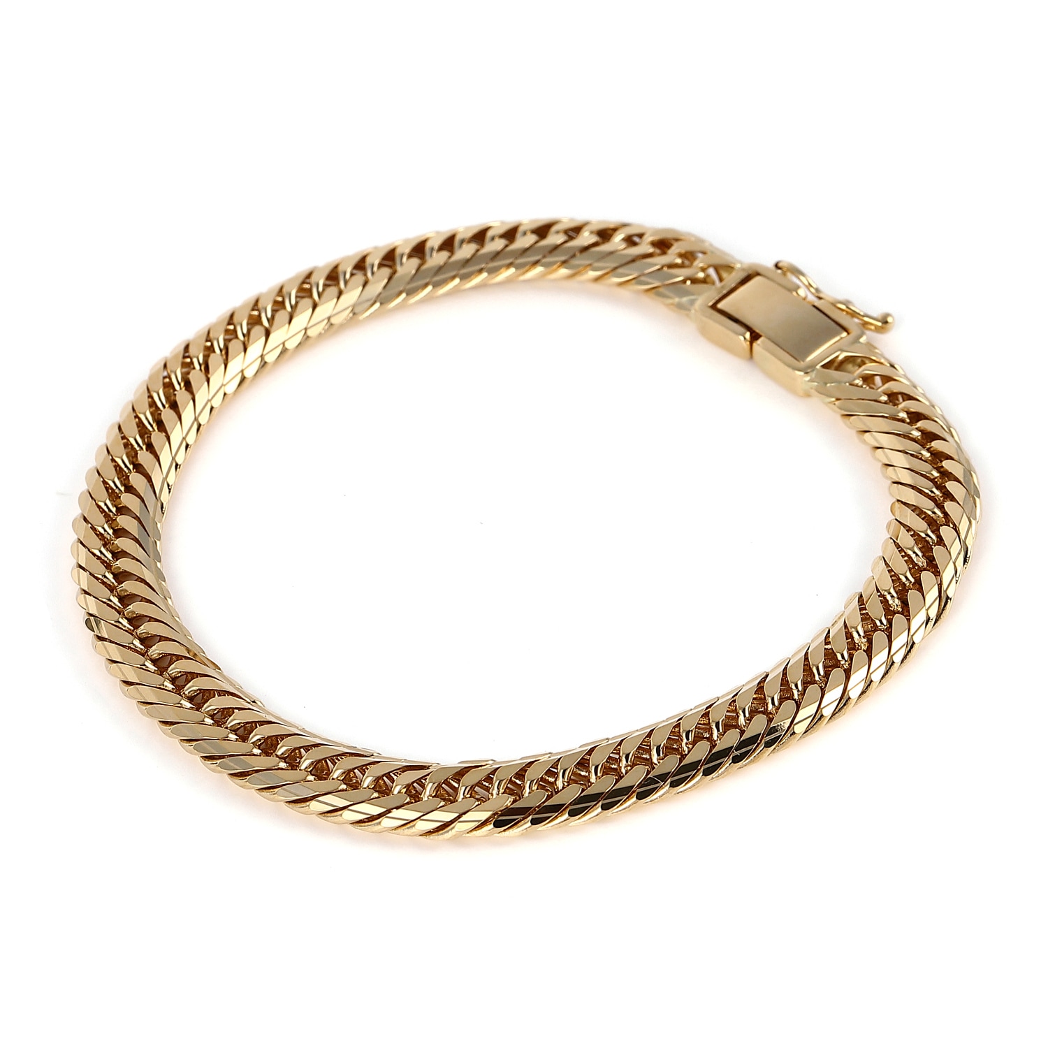 18金 喜平ブレスレット Mカット トリプル 20g 18cm メンズ レディース チェーン 造幣局検定マーク刻印入 ゴールド ジュエリー k18 アクセサリーブレスレット・バングル