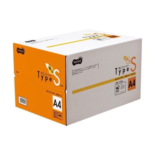 （まとめ）TANOSEE αエコペーパー タイプSA4 1箱（5000枚:500枚x10冊）[x3]