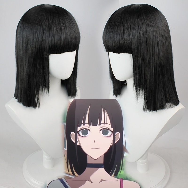 タイムエージェント喬玲キャラクタースタイルデイリーJKコスプレウィッグヘアエクステンションかわいい前髪
